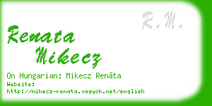 renata mikecz business card